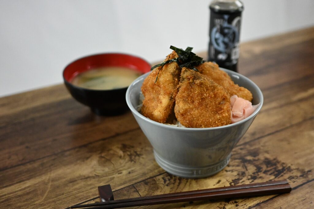 ブリカツのたれを使ったぶりのフライ丼